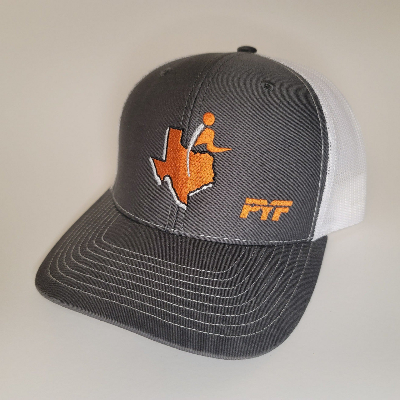 CXII Mesh Hat- Austin, Texas - (Orange State/Charcoal-White)