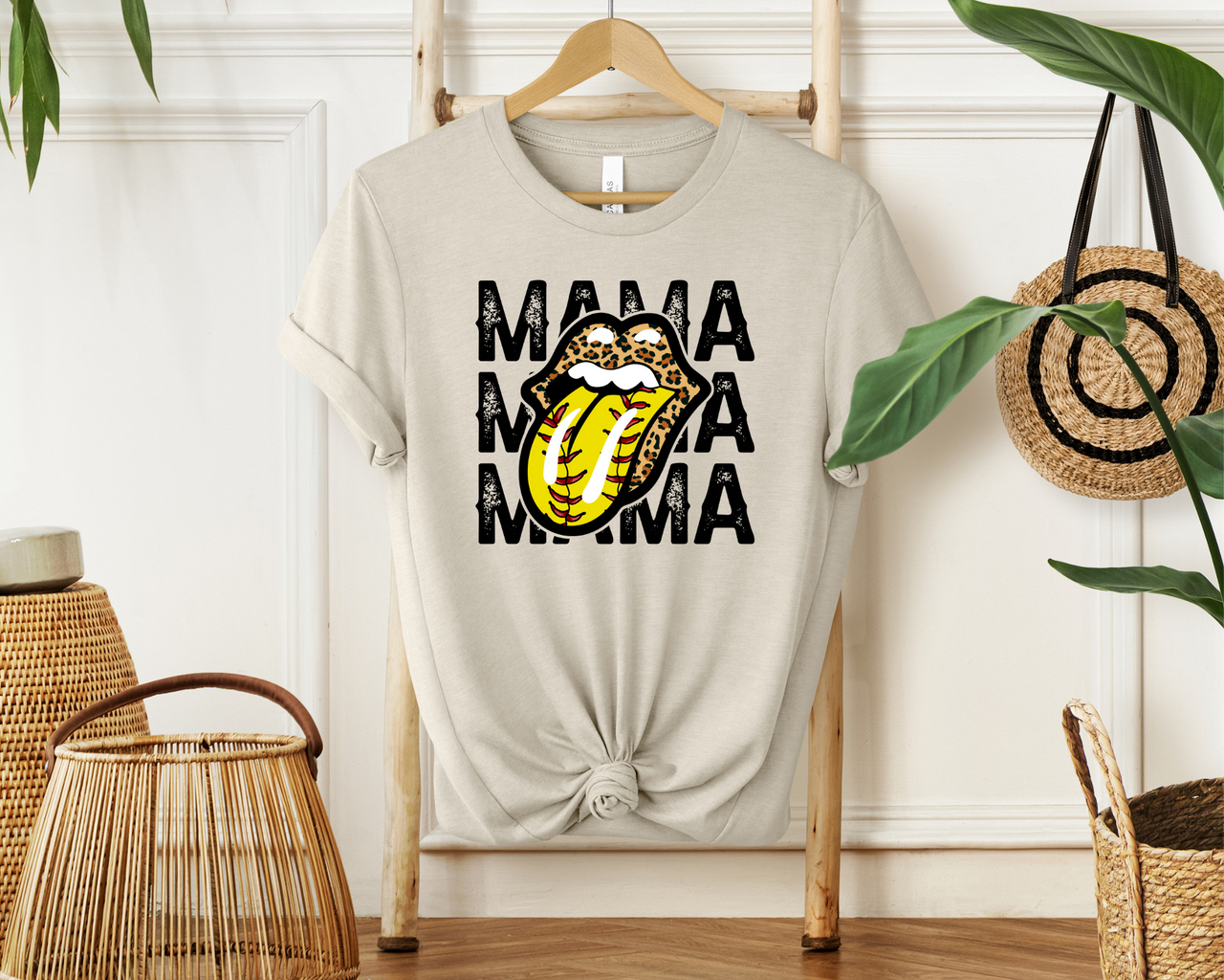 Softball Mama w/Custom Name